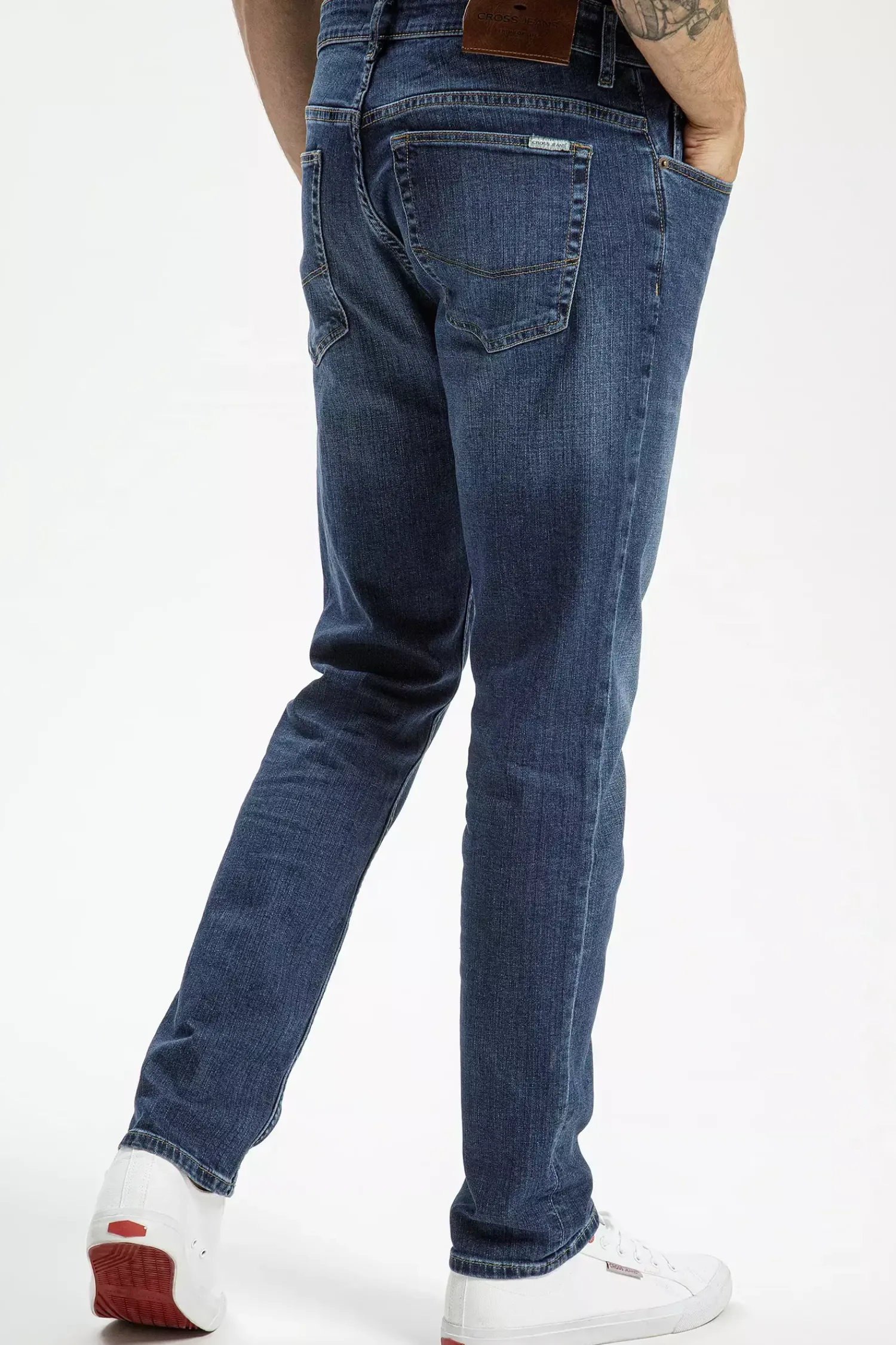 Jeansy męskie granatowe Slim Fit Trammer E 169-112<Cross Jeans Sale