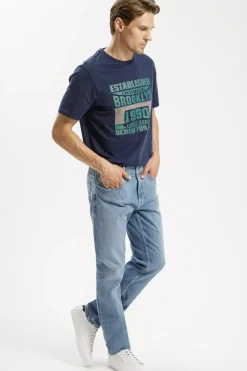 Jeansy męskie jasnoniebieskie Slim Fit Trammer E 169-123<Cross Jeans Online