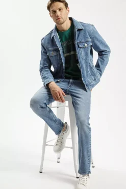 Jeansy męskie niebieskie Slim Fit Trammer E 169-124<Cross Jeans New