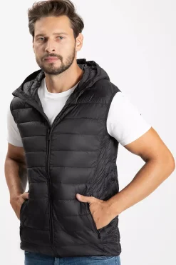 Kamizelka męska pikowana czarna 40238-020<Cross Jeans Best