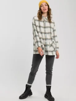 Koszula damska w kratkę 75356-028<Cross Jeans Clearance