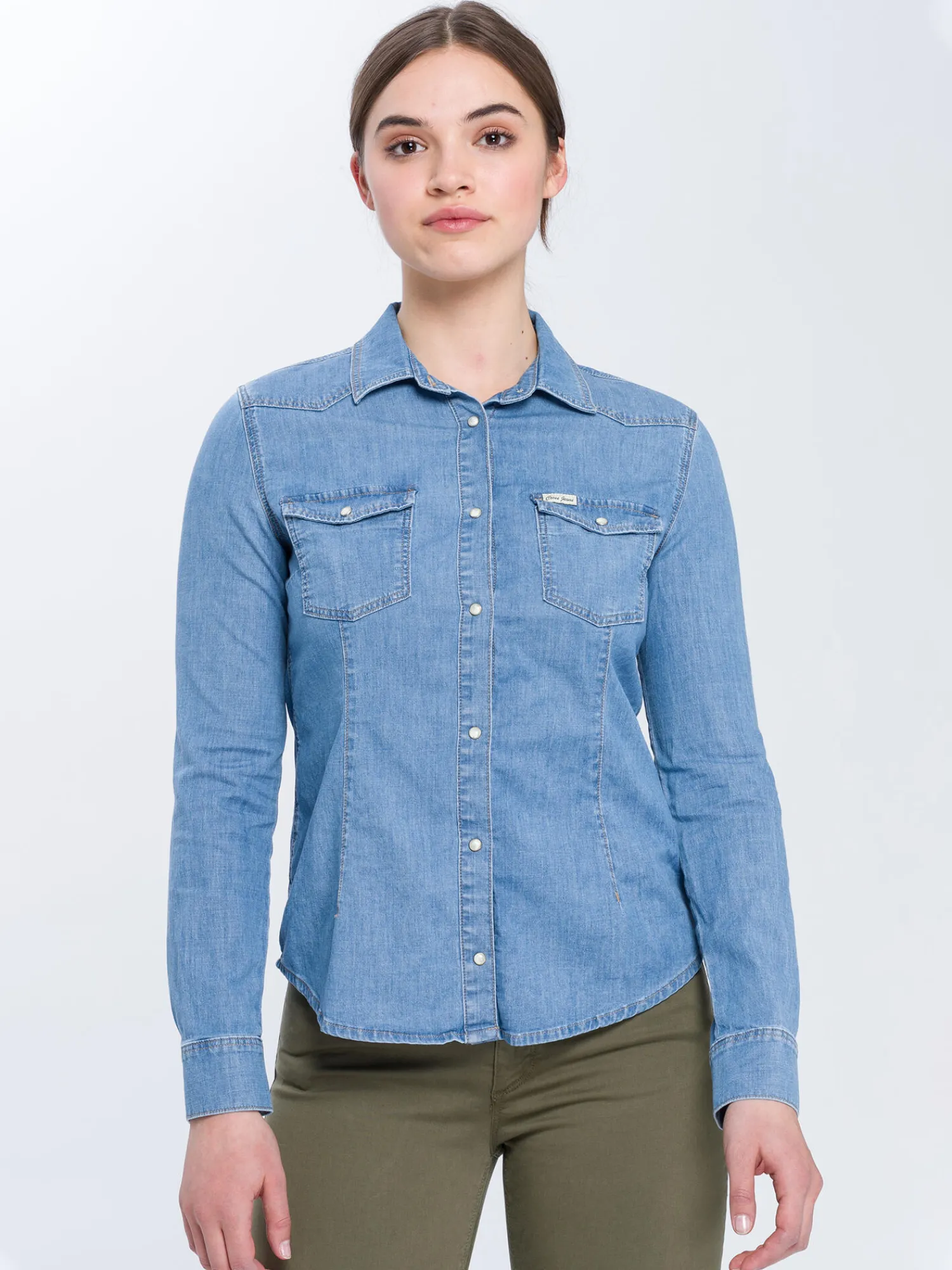 Koszula jeansowa damska A 535-025<Cross Jeans Fashion