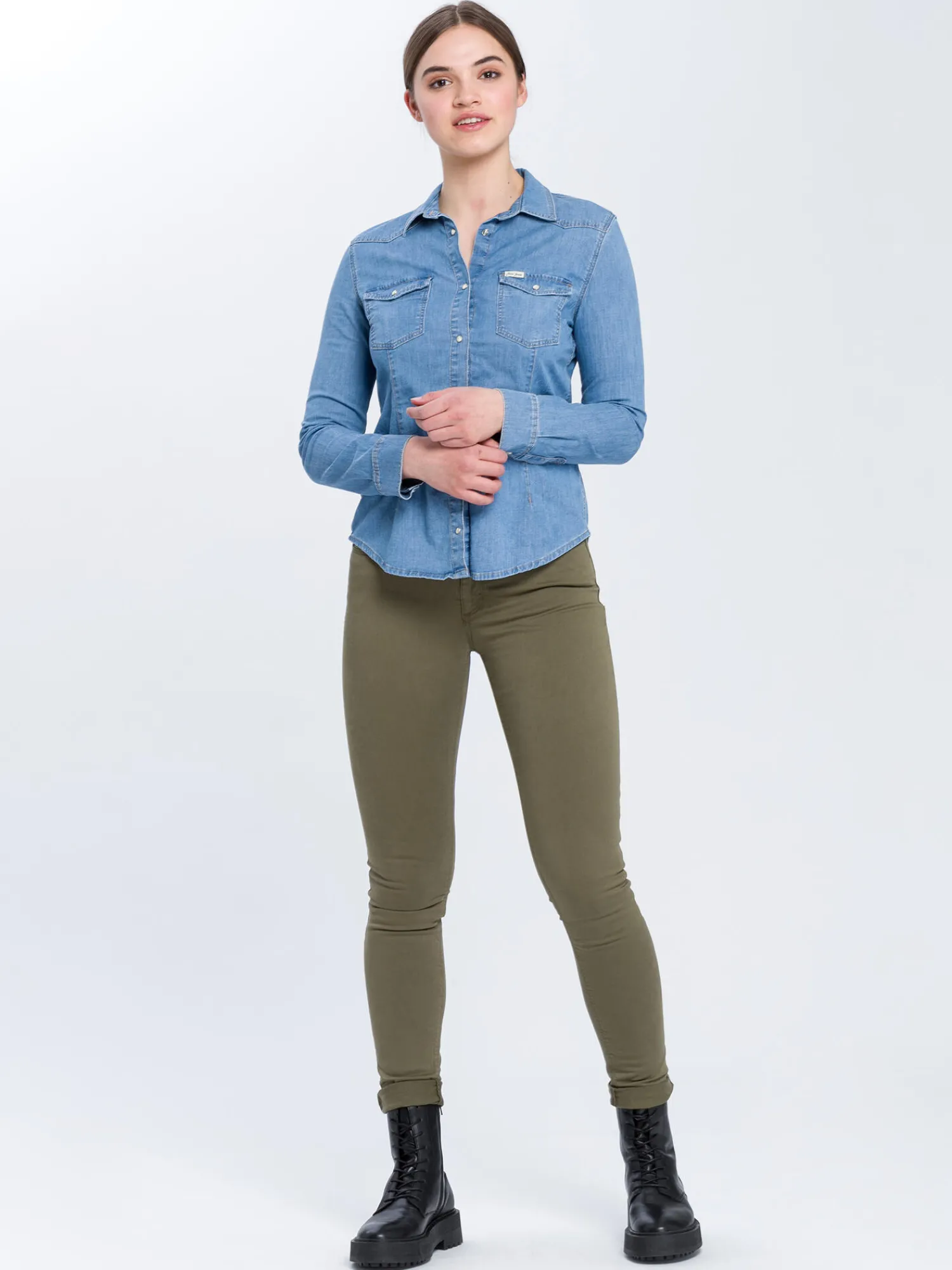 Koszula jeansowa damska A 535-025<Cross Jeans Fashion