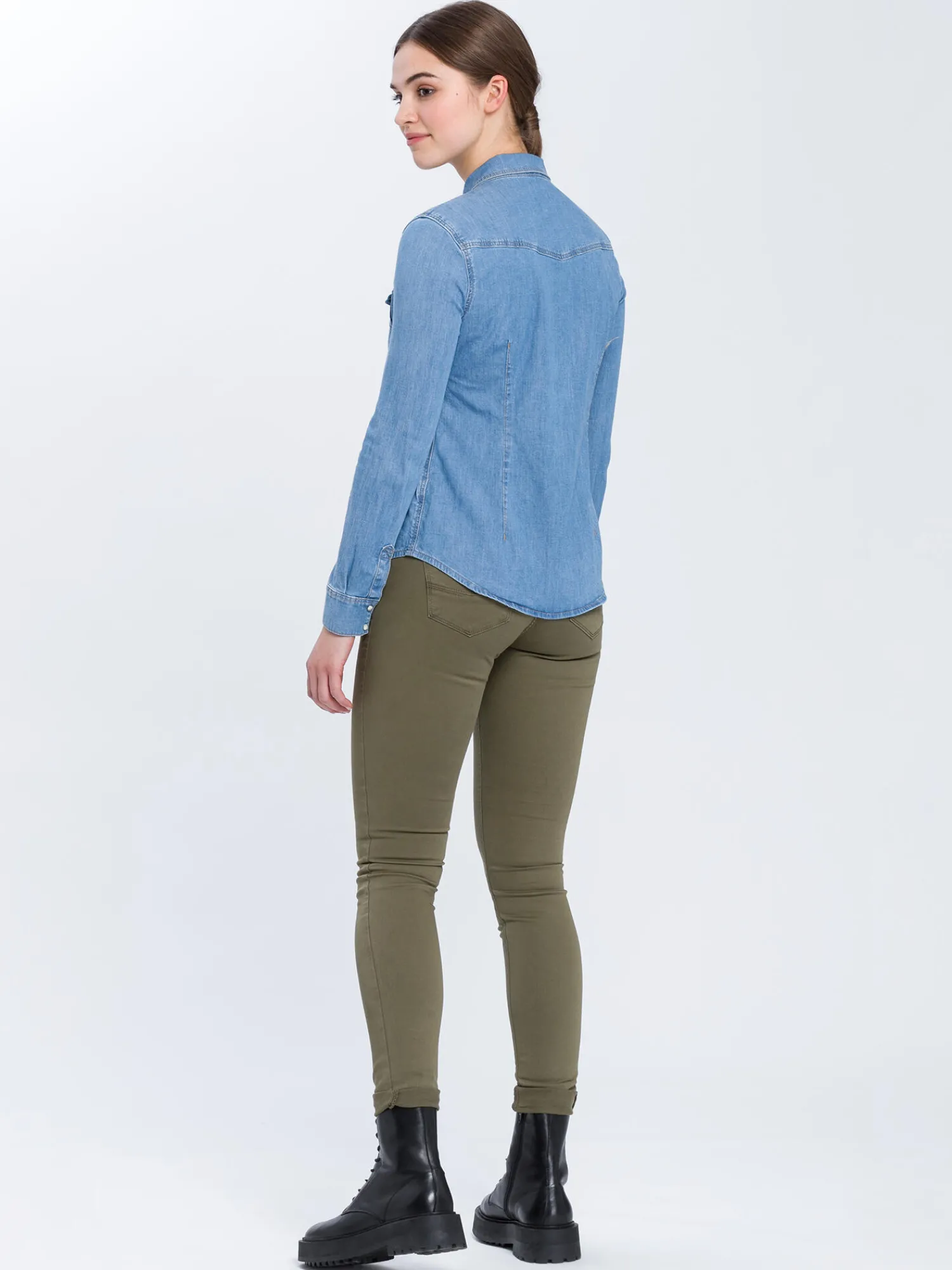 Koszula jeansowa damska A 535-025<Cross Jeans Fashion