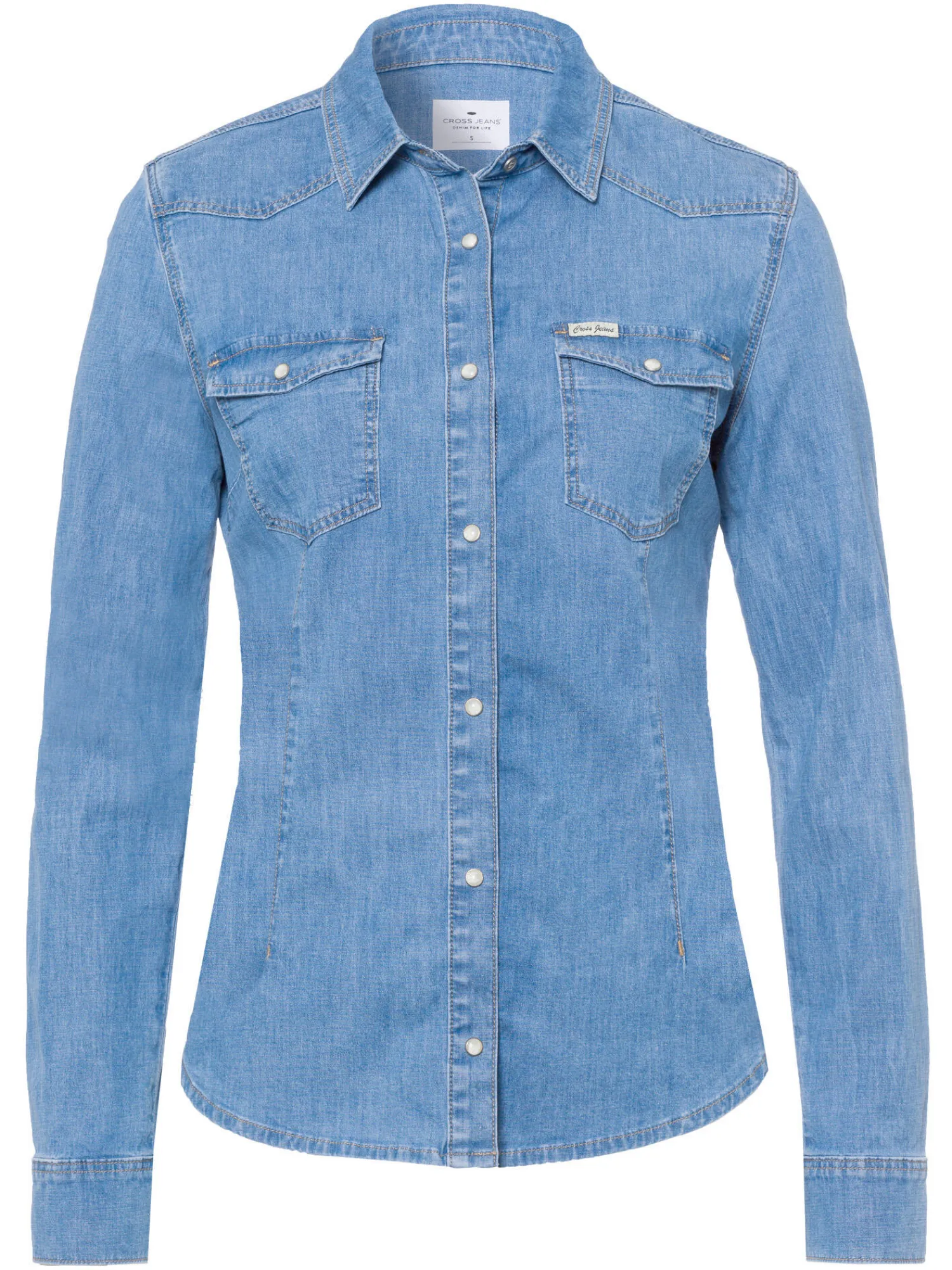 Koszula jeansowa damska A 535-025<Cross Jeans Fashion