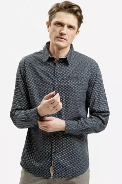 Koszula męska granatowa 35608-001<Cross Jeans Discount