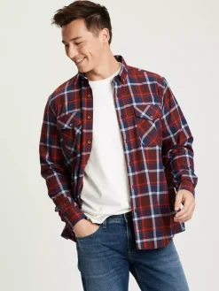 Koszula męska w kratkę 35552-407<Cross Jeans New