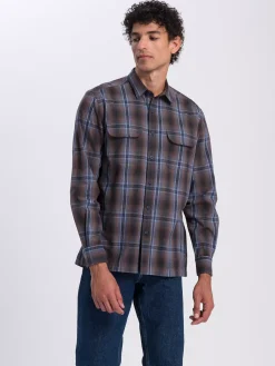 Koszula męska w kratkę 35491-245<Cross Jeans Hot