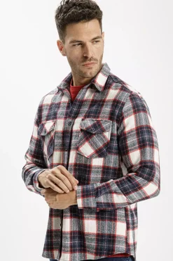Koszula męska w kratkę 35532-005<Cross Jeans Clearance