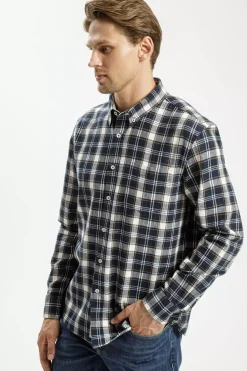Koszula męska w kratkę 35570-001<Cross Jeans Online