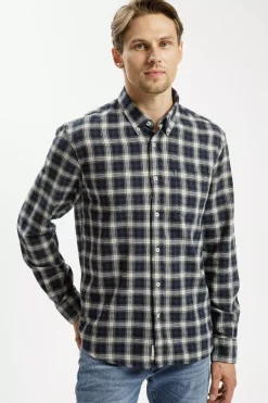 Koszula męska w kratkę 35574-001<Cross Jeans Fashion