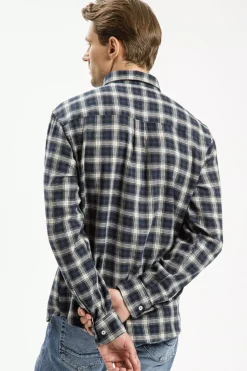 Koszula męska w kratkę 35574-001<Cross Jeans Fashion