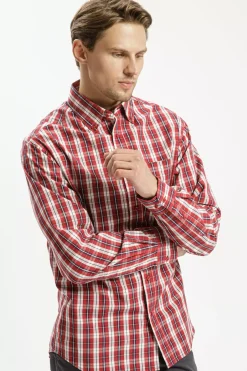 Koszula męska w kratkę 35567-007<Cross Jeans Best