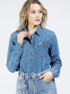 Koszulka damska jeasnowa A 601-015<Cross Jeans Outlet