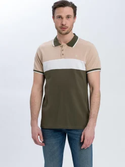 Koszulka polo męska trzy kolory 15633-002<Cross Jeans Discount