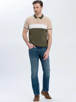 Koszulka polo męska trzy kolory 15633-002<Cross Jeans Discount