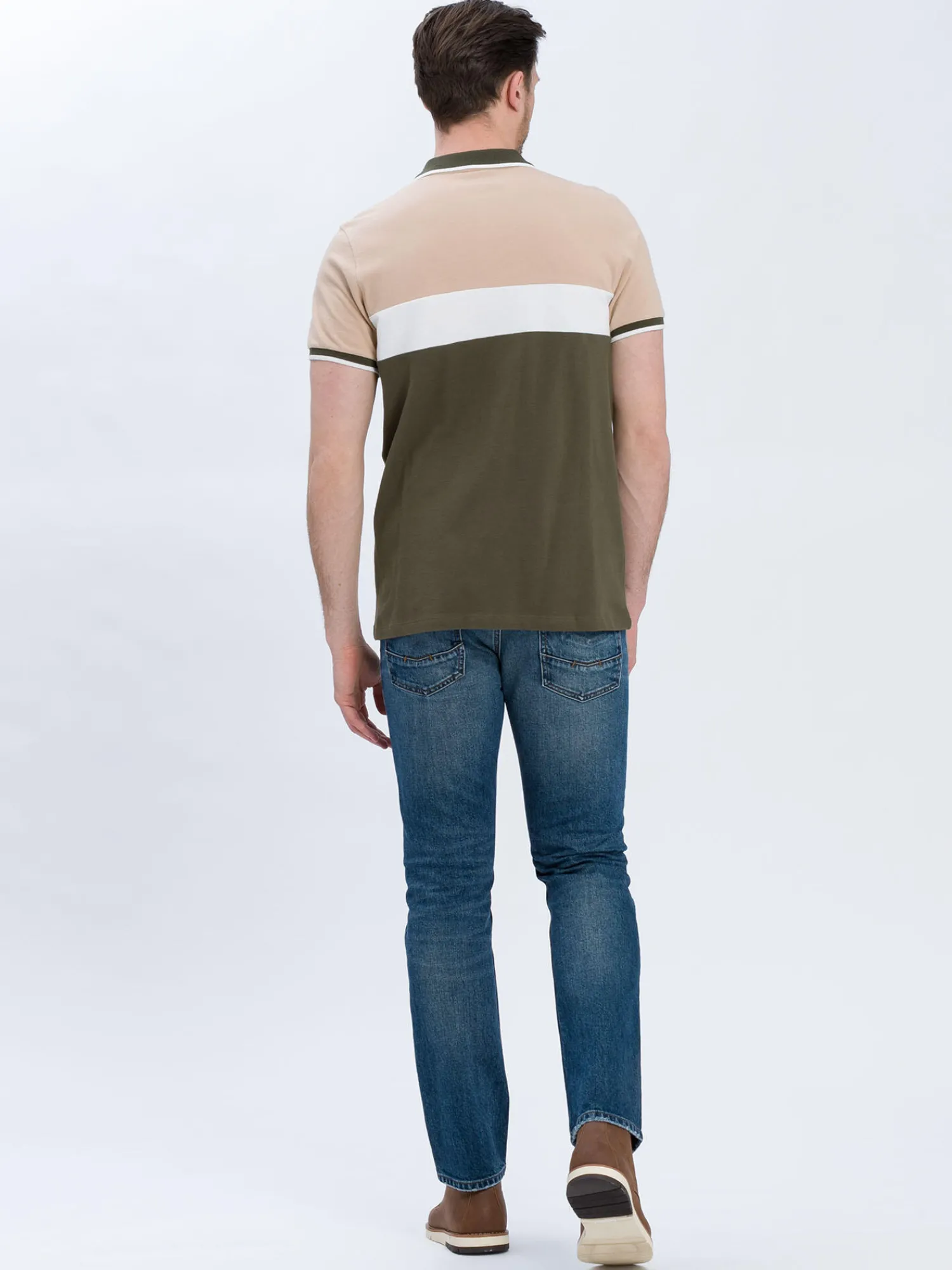 Koszulka polo męska trzy kolory 15633-002<Cross Jeans Discount