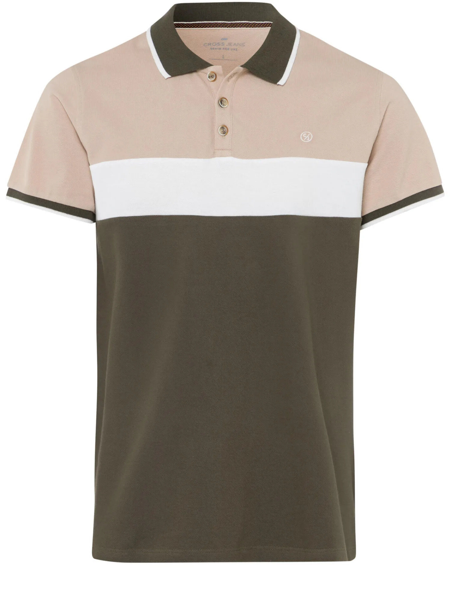 Koszulka polo męska trzy kolory 15633-002<Cross Jeans Discount