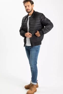 Kurtka bomberka męska czarna 40243-020<Cross Jeans Discount