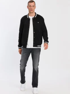 Kurtka bomberka męska czarna 40258-020<Cross Jeans Clearance