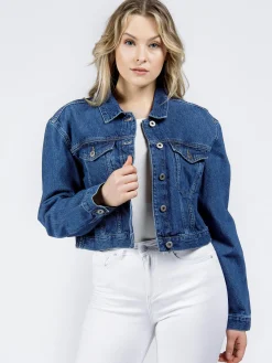 Kurtka Damska Jeansowa B 614-006<Cross Jeans Hot