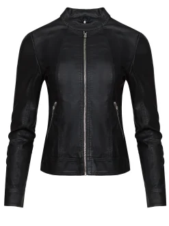 Kurtka damska ramoneska czarna 81250-020<Cross Jeans Hot