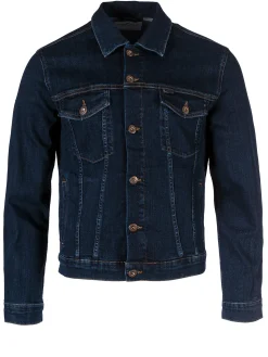 Kurtka jeansowa męska granatowa A 315-051 DARK MID BLUE<Cross Jeans Fashion