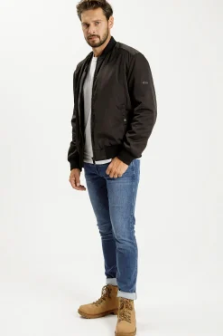 Kurtka męska bomberka czarna 40255-020<Cross Jeans Fashion