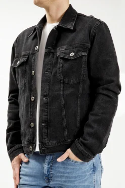Kurtka męska jeansowa czarna A 320-006<Cross Jeans New