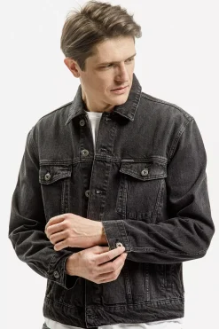 Kurtka męska jeansowa czarna A 320-019<Cross Jeans Hot