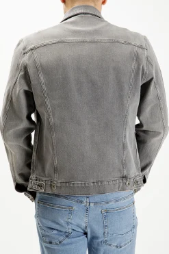 Kurtka męska jeansowa jasnoszara A 320-005<Cross Jeans Outlet