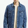 Kurtka męska jeansowa niebieska A 315-024 DARK BLUE<Cross Jeans Best
