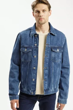 Kurtka męska jeansowa niebieska A 315-024 DARK BLUE<Cross Jeans Best