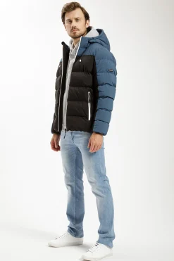 Kurtka zimowa męska czarno niebieska 40266-005<Cross Jeans Outlet