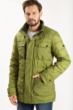 Kurtka zimowa męska jasnozielona 40248-204 LIGHT GREEN<Cross Jeans Best