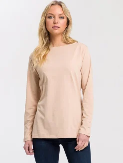 Longsleeve damski beżowy 56032-053<Cross Jeans Best