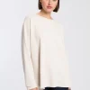 Longsleeve damski beżowy 56021-053<Cross Jeans Outlet