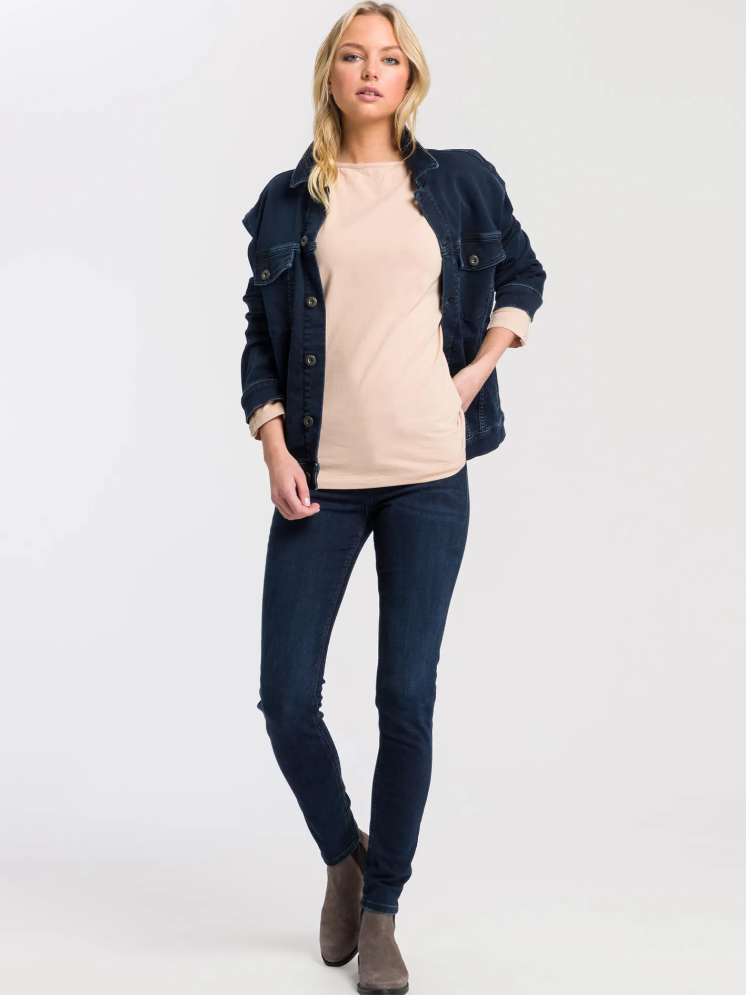 Longsleeve damski beżowy 56032-053<Cross Jeans Best