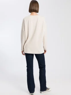Longsleeve damski beżowy 56021-053<Cross Jeans Outlet