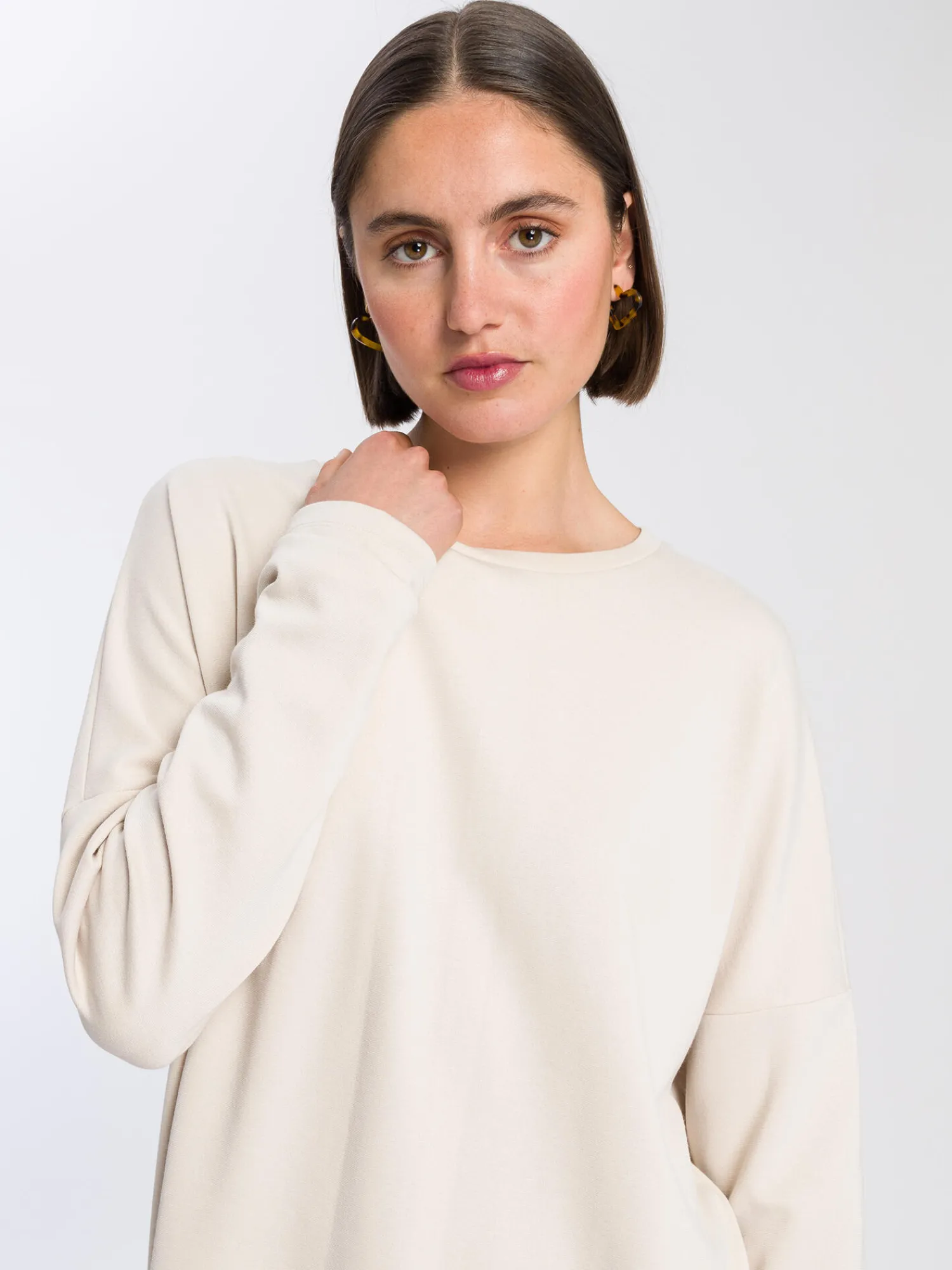 Longsleeve damski beżowy 56021-053<Cross Jeans Outlet