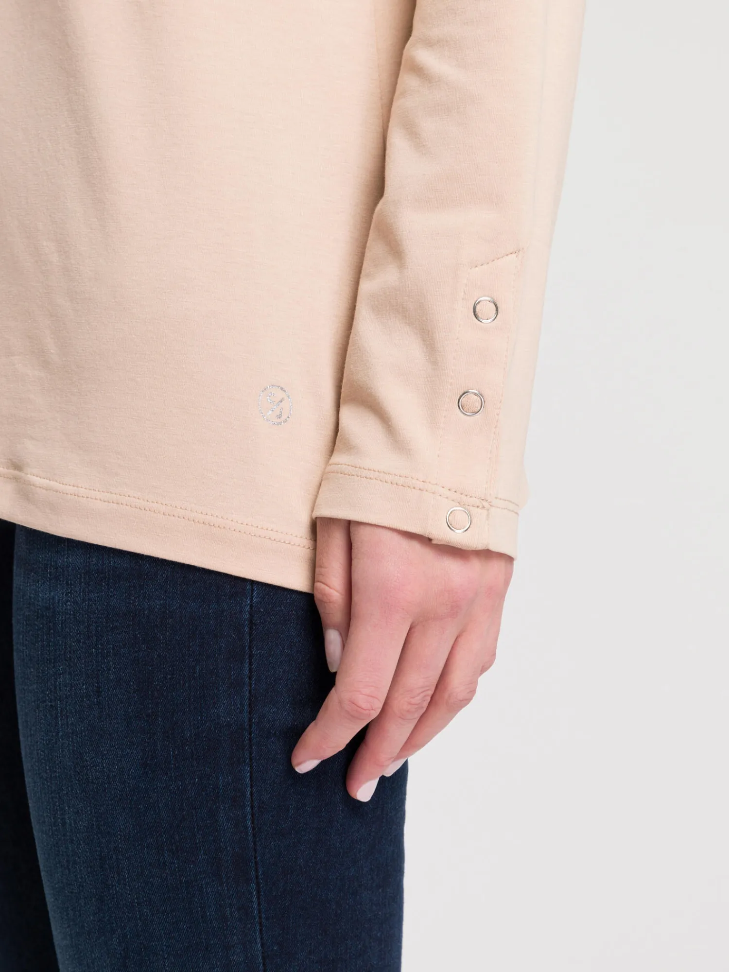 Longsleeve damski beżowy 56032-053<Cross Jeans Best