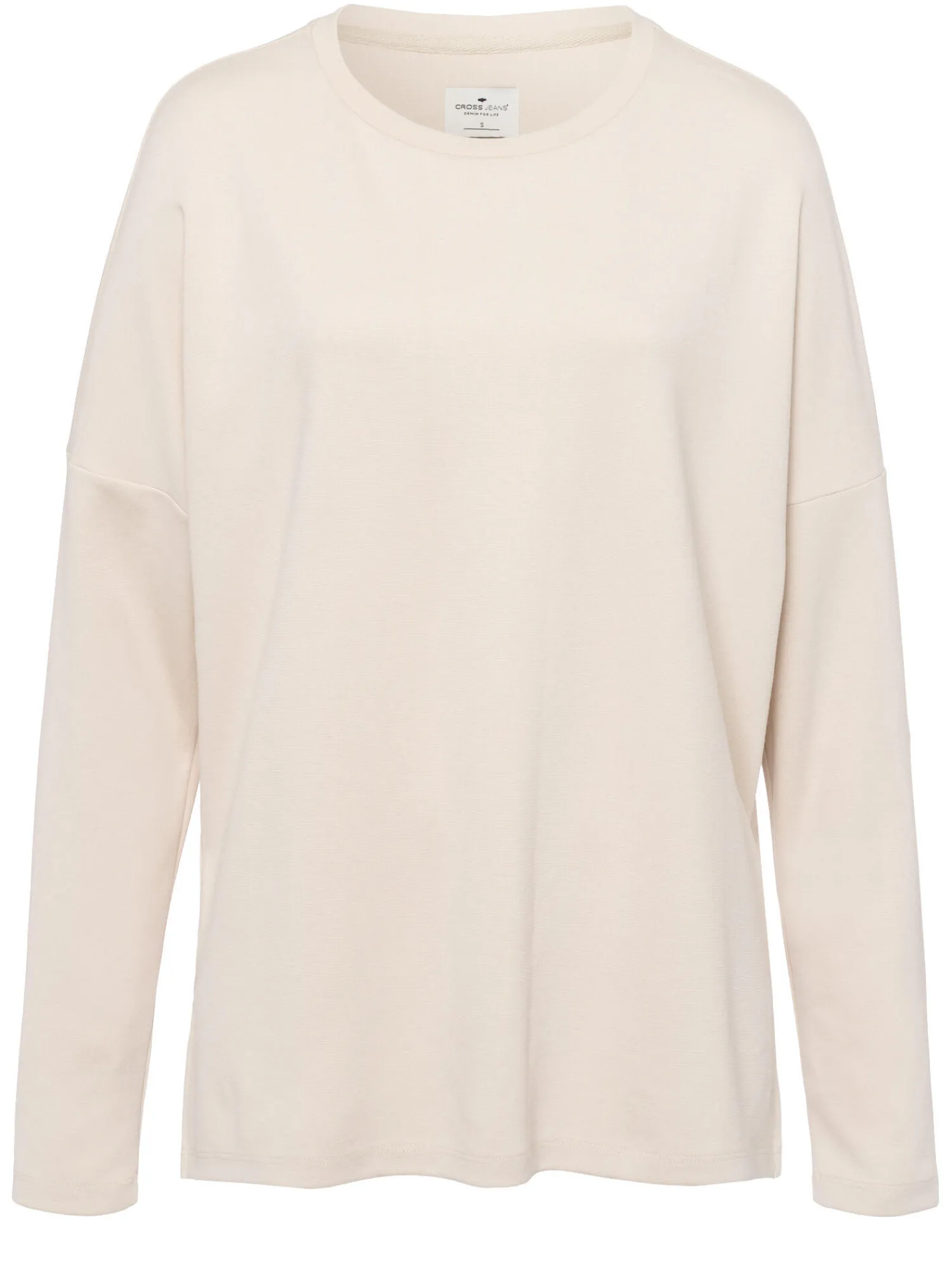 Longsleeve damski beżowy 56021-053<Cross Jeans Outlet