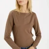 Longsleeve damski brązowy 55885-187<Cross Jeans New