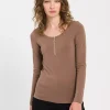 Longsleeve damski brązowy 55832-187<Cross Jeans Fashion
