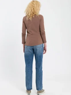 Longsleeve damski brązowy 55756-187<Cross Jeans Clearance