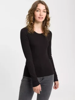 Longsleeve damski czarny 55908-020<Cross Jeans Clearance