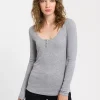Longsleeve damski szary 55830-004 GREY MELANGE<Cross Jeans Hot