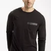 Longsleeve męski czarny 16039-020<Cross Jeans Hot