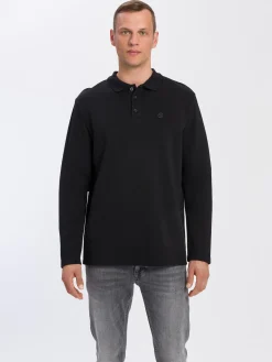 Longsleeve męski czarny 15889-020<Cross Jeans Hot