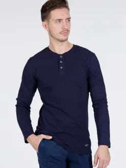 Longsleeve męski granatowy 15129-001<Cross Jeans Clearance